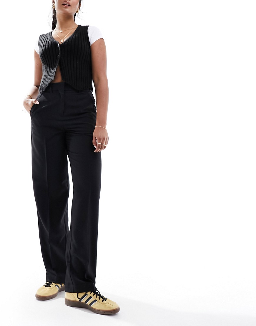 JJXX Mary high waisted tailored trousers in black