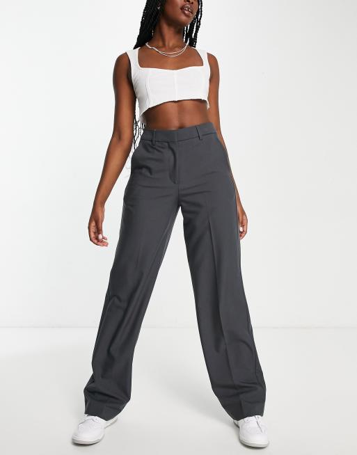 Grey high waisted clearance trousers