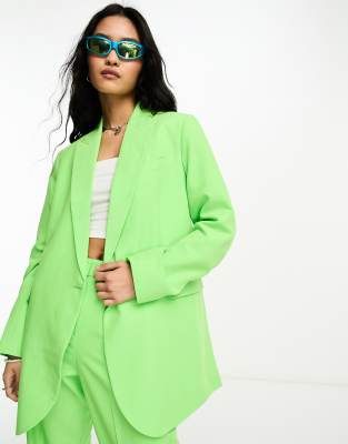 Shop JJXX Mary oversized blazer co ord in green Online – Trendy & Affordable Fashion