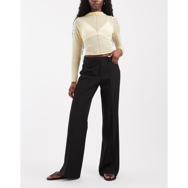 JJXX Mary tailored flared pants in black | ASOS