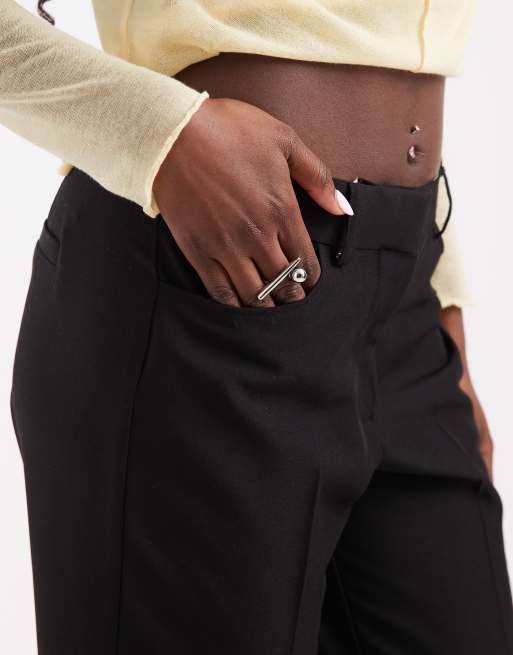 JJXX Mary tailored flared trouser in black, 4 of 5