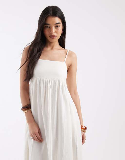 JJXX – Maxikleid aus Leinenmix in Weiß, 2 von 4