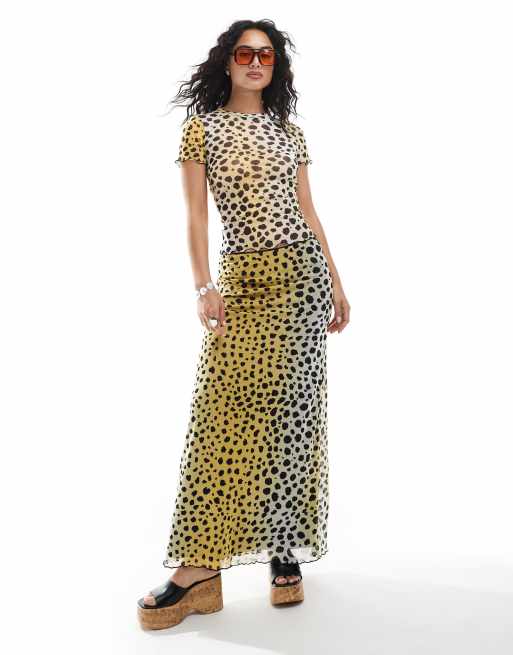 JJXX mesh t-shirt in dalmatian print - part of a set
