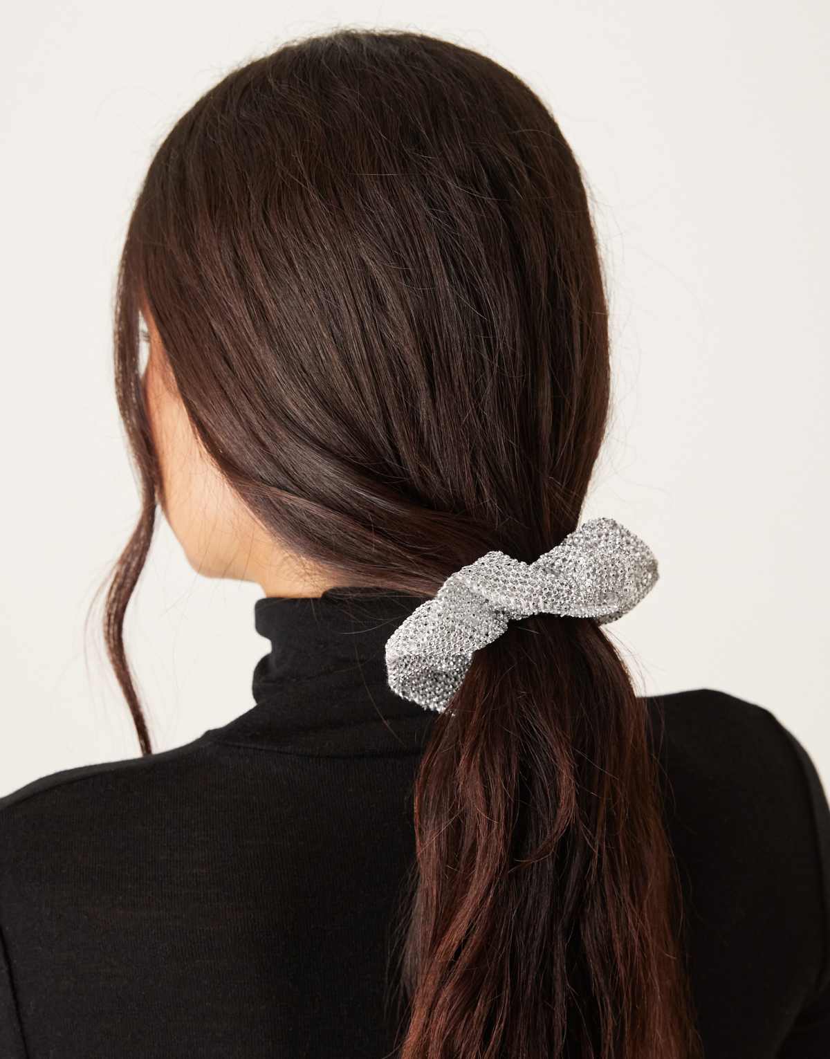 JJXX metallic scrunchie in silver
