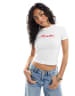 JJXX Gigi baby tee with babe print in white | ASOS