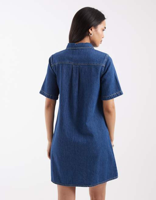 JJXX – Mini-Jeanskleid in mittelblauer Waschung, 4 von 4