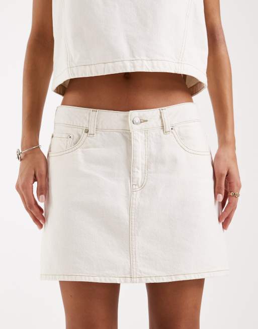 JJXX - Minigonna di jeans bianca in coordinato, 5 di 5