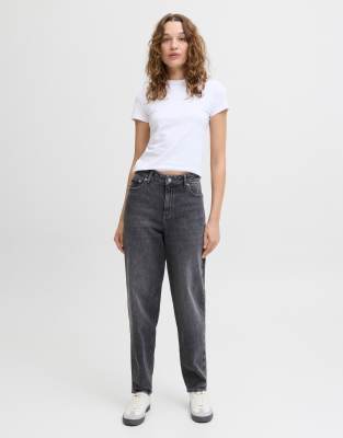 JJXX - Mom-Fit-Jeans aus grauem Denim
