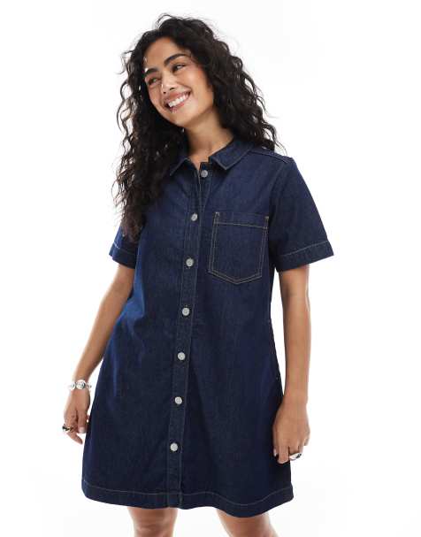 JJXX - Mørkeblå minikjole i denim - view 1