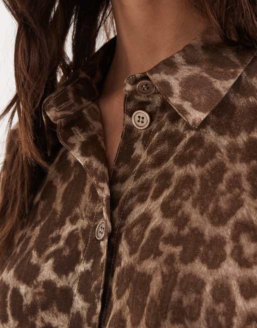 JJXX - Multifarvet skjorte med leopardprint - Del af sæt, 3 af 4