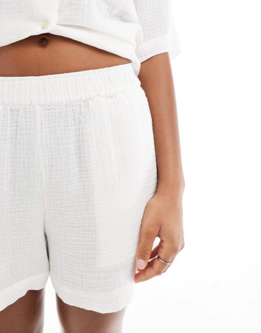 JJXX – Musselin-Shorts in Weiß, Kombiteil, 5 von 5