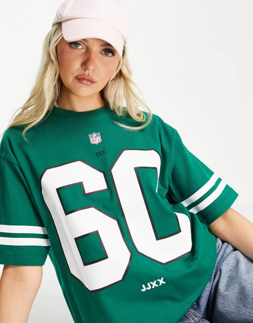 JJXX NFL Jets jersey oversized t-shirt in green