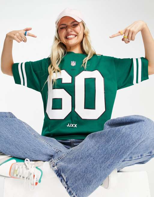 JJXX NFL Jets jersey oversized t-shirt in green