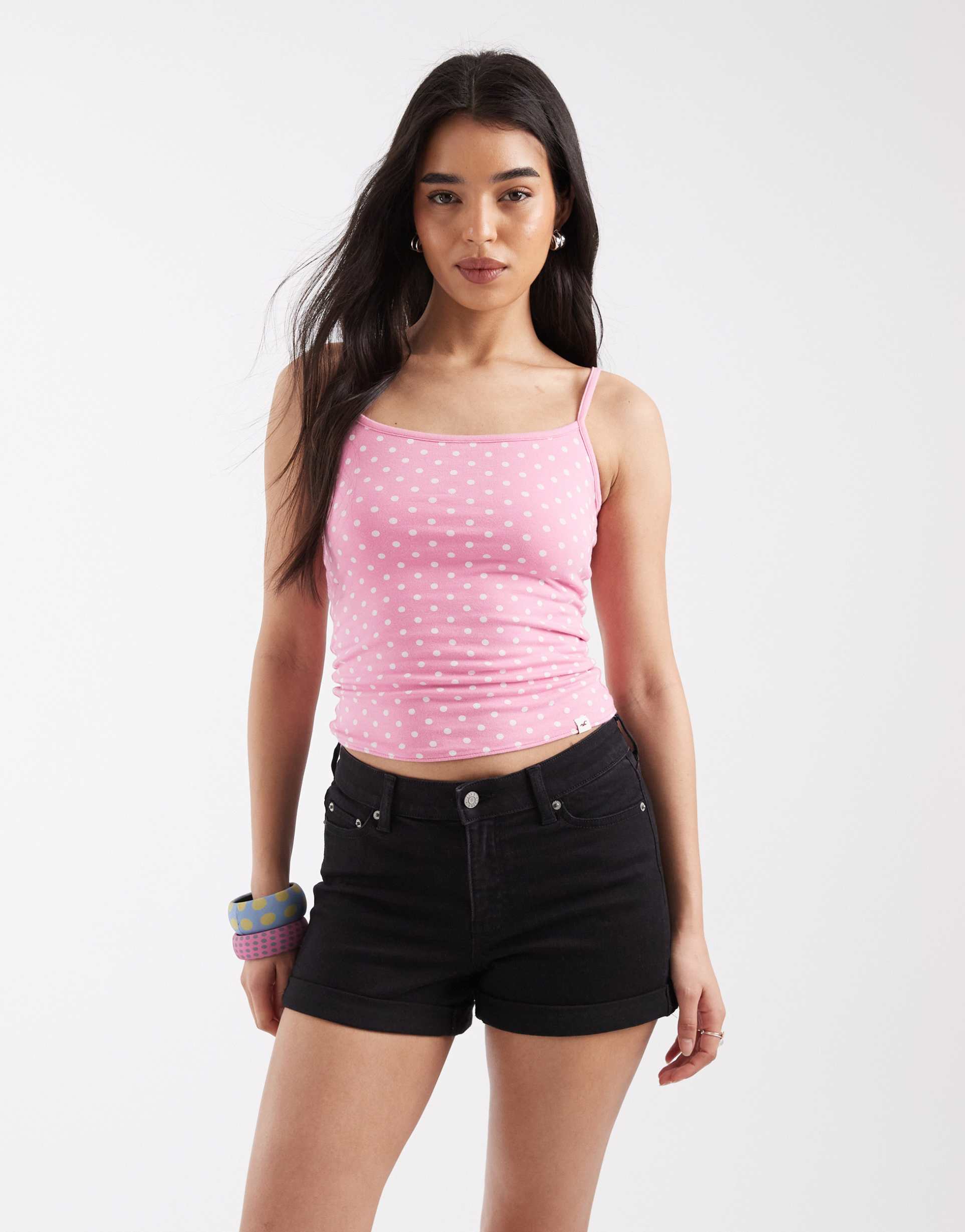 jjxx nice cuffed denim shorts in black