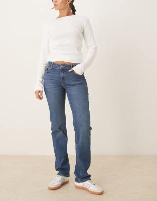 JJXX - Nice - Jeans in Mittelblau mit schmalem, geradem Schnitt