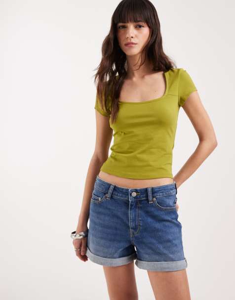 JJXX - Nice - Pantaloncini di jeans arrotolati blu medio - view 1