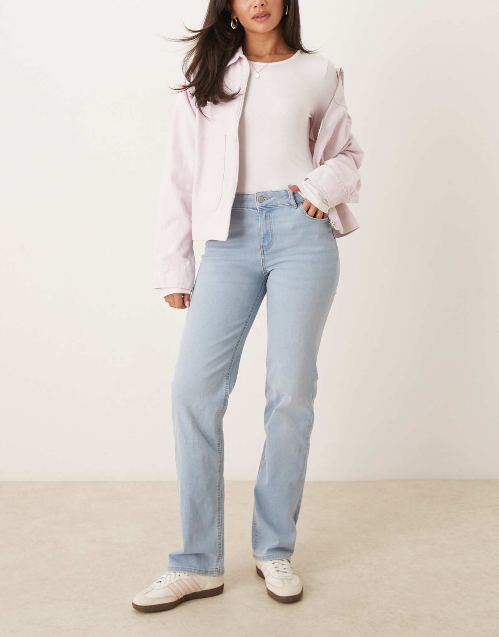 JJXX Красивые узкие прямые джинсы светло-голубого цвета