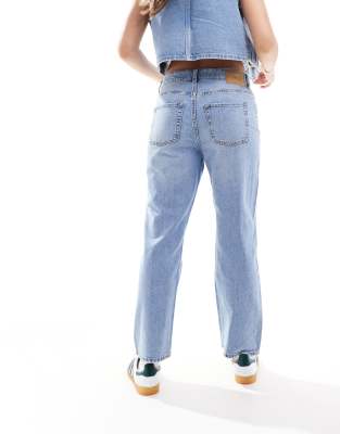 Jjxx Nice Straight Fit Cropped Jeans In Blue