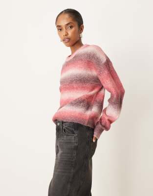 JJXX JJXX ombre jumper in pink-Red