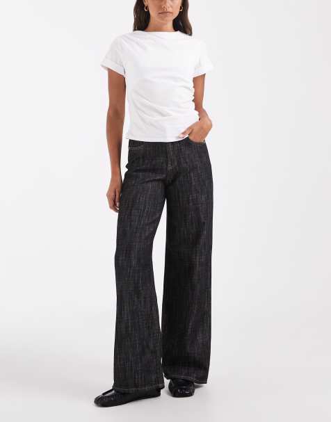 JJXX Oslo wide fit jeans i sort vask - view 1