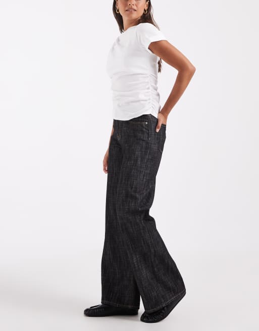 JJXX Oslo wide fit jeans in black wash, 2 of 5