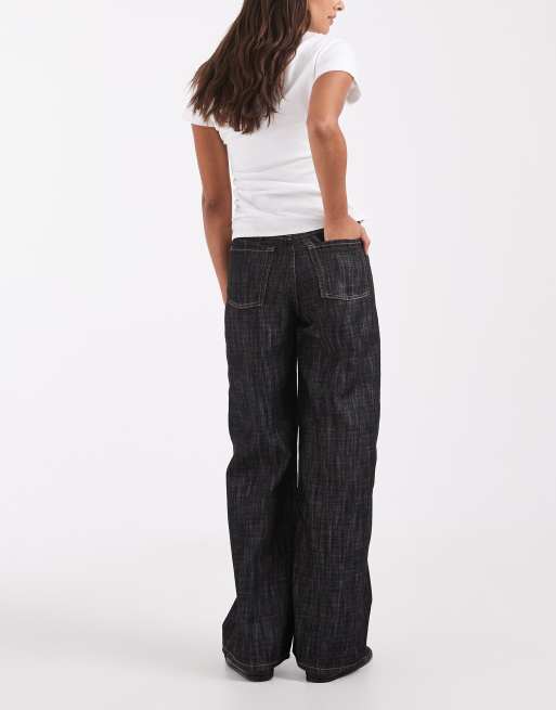 JJXX Oslo wide fit jeans in black wash, 3 of 5
