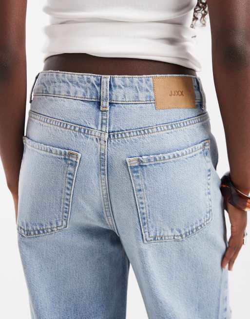 JJXX Oslo Wide-Leg-Jeans mit Used-Effekt in Hellblau, 5 von 5