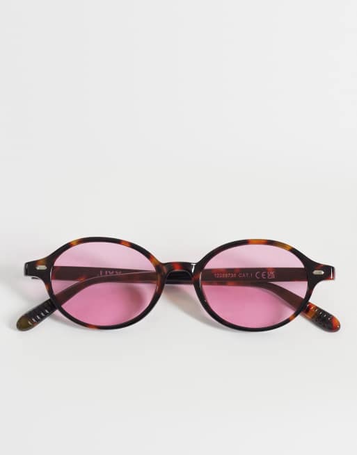 JJXX – Ovale Sonnenbrille mit schmalem Rahmen in Schildpatt-Optik, 3 von 3