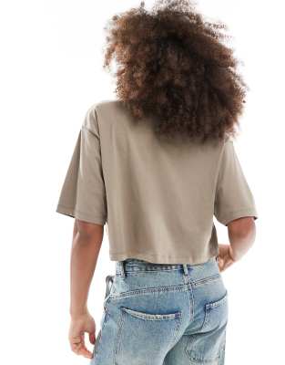 Jjxx Oversize Crop Tee In Neutral
