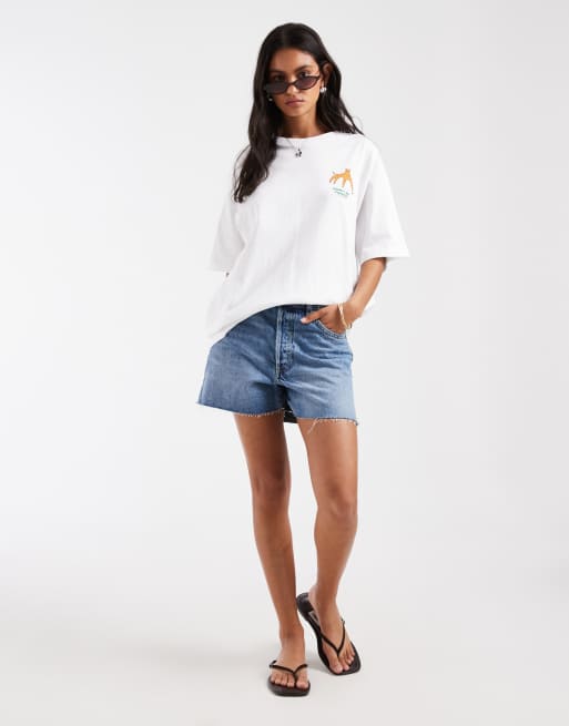 JJXX – Oversize-T-Shirt in Weiß mit Raubkatzen-Rückenprint, 2 von 4