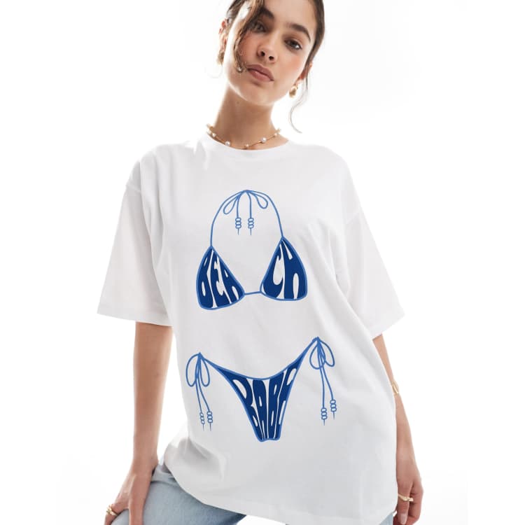 Tシャツ・カットソー COVERNAT Baegijitak Graphic T-Shirt White 208662437-1-brightwhite?$
