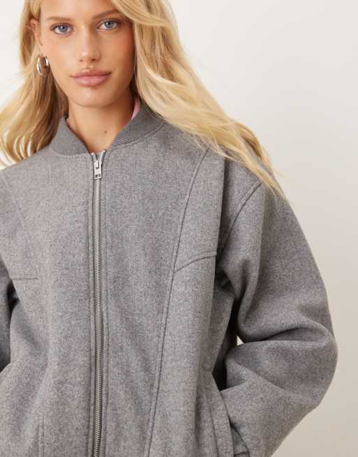 werthy SWEAT BOMBER グレー werthy SWEAT BOMBER グレー