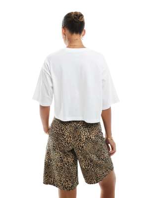 Jjxx Oversized Crop Tee In White