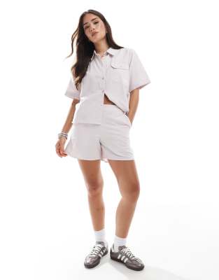 Jjxx Oversized Cropped Shirt In Pink