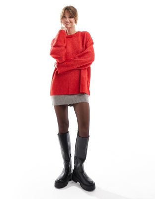 Jjxx Oversized Knit Sweater In Red
