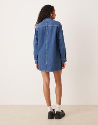 denim dress jumper Denim Jumper Dress – Moda Boutique main image 1