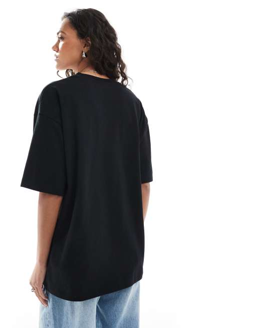 JJXX oversized t-shirt with kobenhavn print in black, 4 of 4