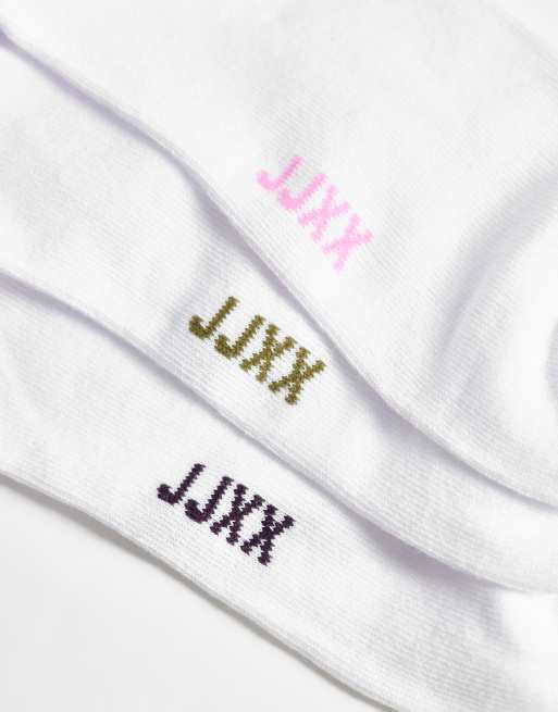 JJXX - pack de 3 calcetines deportivos en mezcla burdeos oscuro, 2 de 3