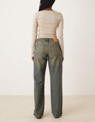 Jjxx Palermo Wide Fit Low Rise Jeans In Blue