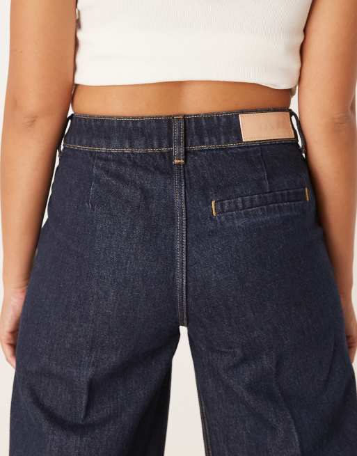 JJXX - Palma - Jeans ampi blu scuro con cuciture, 4 di 5