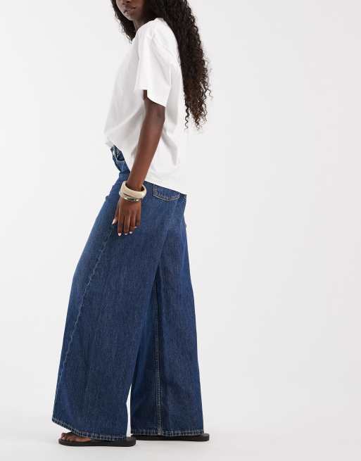 JJXX Palma jeans met extra brede pasvorm in blauwe wassing, 2 van 5