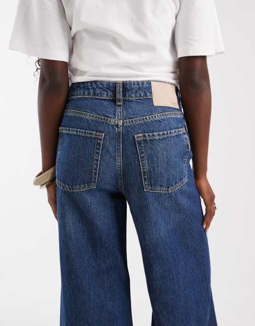 JJXX Palma jeans met extra brede pasvorm in blauwe wassing, 5 van 5