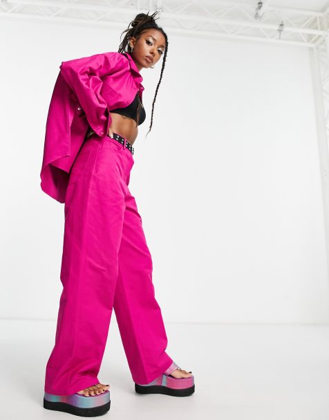 Pantalons Amples Roses pour Femme ASOS