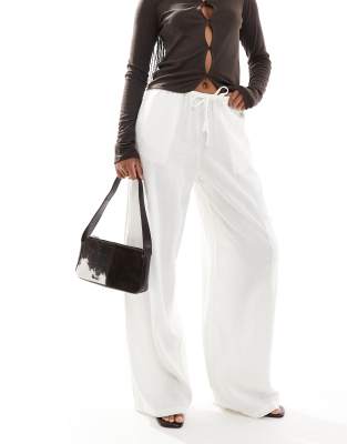 JJXX - Pantalon en lin mélangé - Blanc