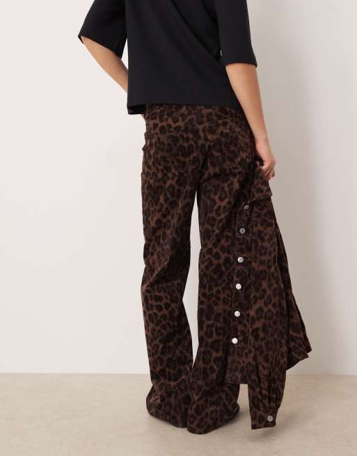 JJXX - Pantalon large d'ensemble en velours côtelé - Léopard foncé, 3 de 5