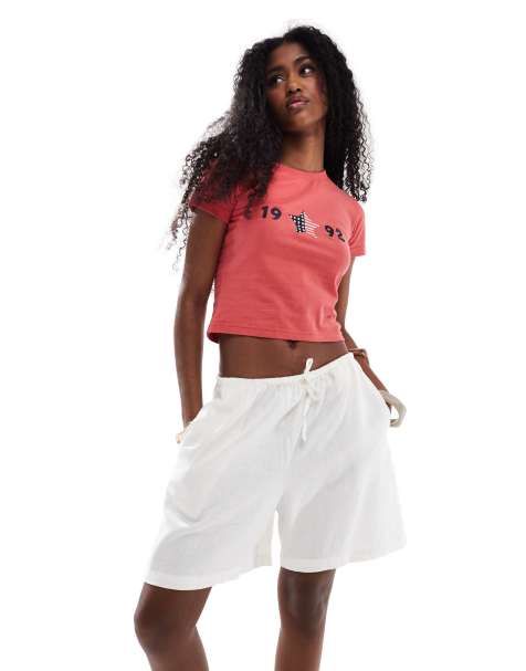 JJXX - Pantaloncini bianchi in misto lino - view 1