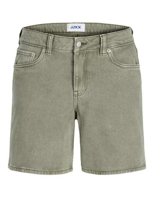 JJXX - Pantalones cortos vaqueros verde oliva empolvado, 6 de 7