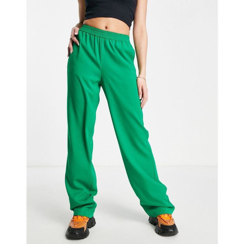 Pantaloni e leggings WKHgI JJXX - Pantaloni a fondo ampio verde acceso con vita elasticizzata