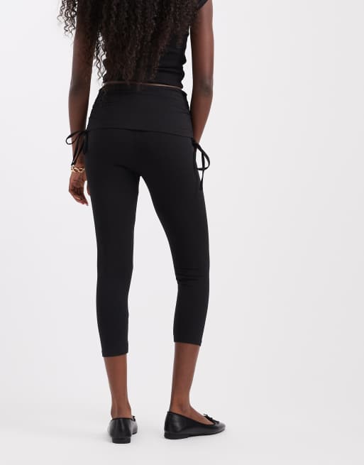 JJXX pantaloni capri neri con dettaglio ripiegato, 3 di 5