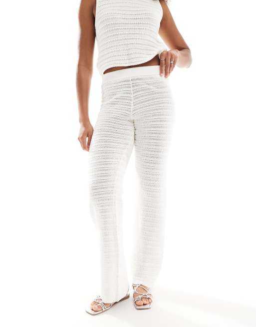 JJXX - Pantaloni in maglia bianchi in coordinato, 4 di 5